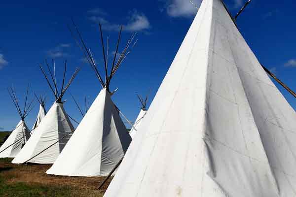 Teepees at Fort Peck Reservation