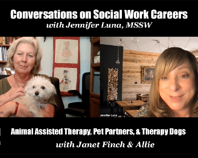 Conversation with Janet Finch &amp; Allie on Animal Assisted Therapy
