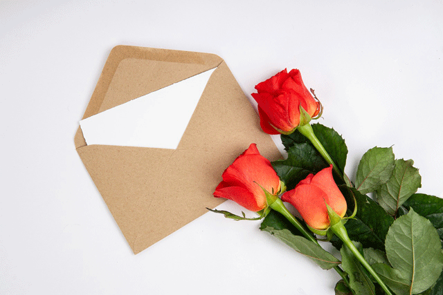 Card and Flowers
